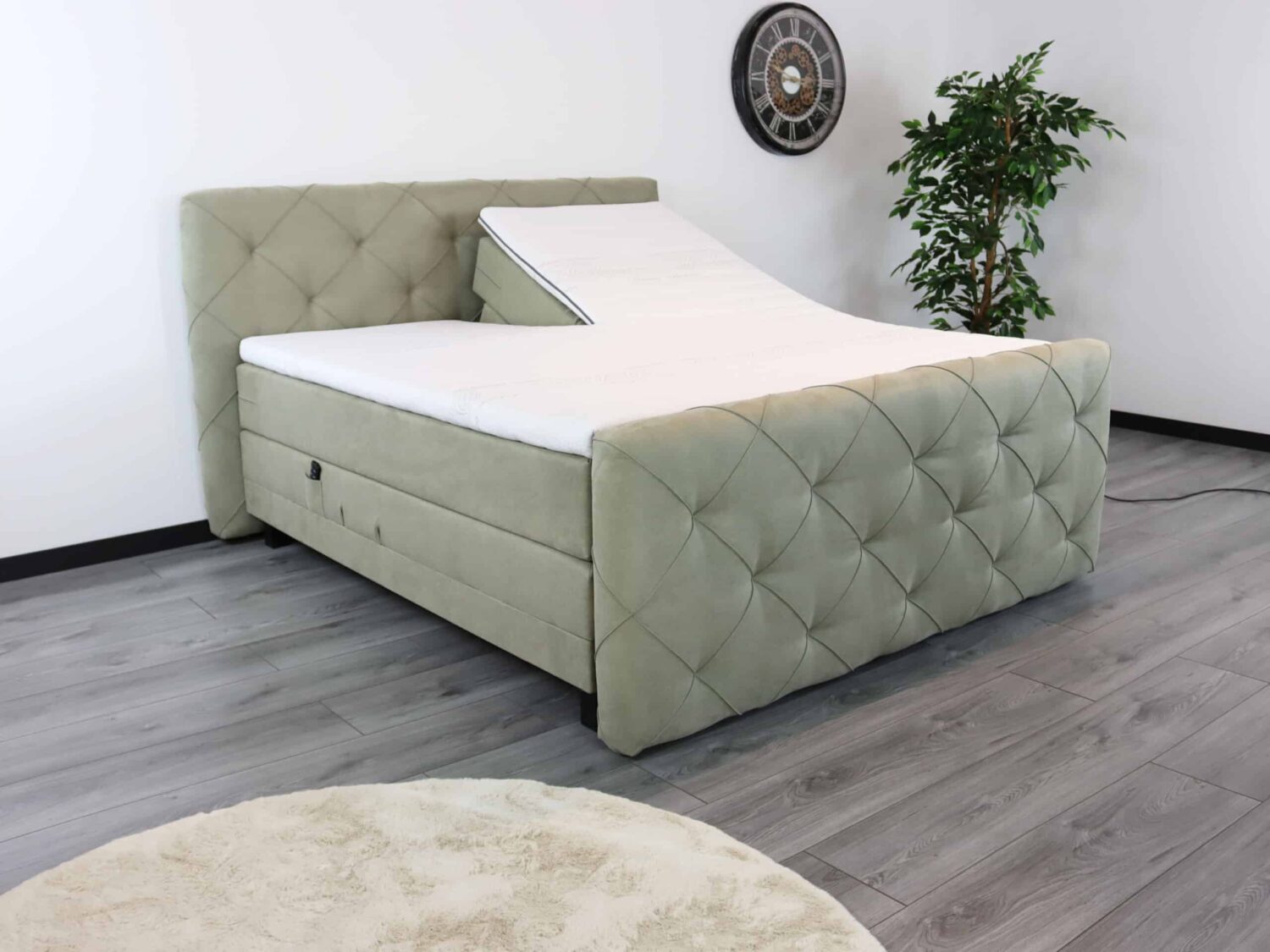 Boxspring Imke hoofdbord met ruiten